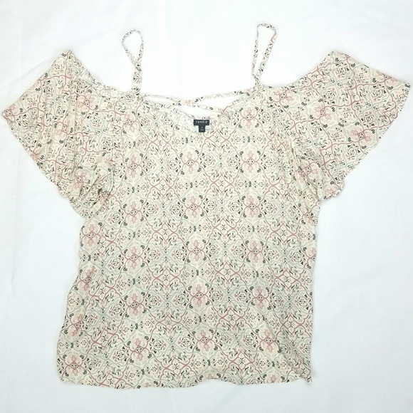 torrid Tops - Torrid off shoulder Blouse Floral Brocade Pattern